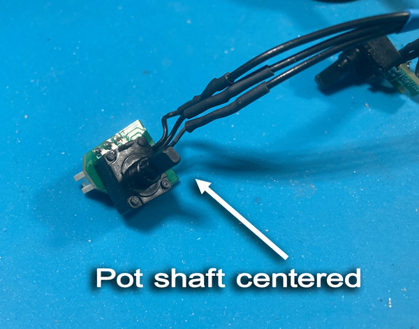 pot shaft centered